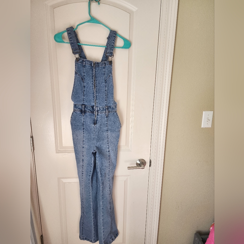 Vanilla Star Flare Leg Denim Overalls